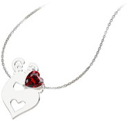 Bruno the reindeer with red heart - Necklace