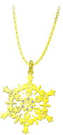 Bruno snowflake with gold zircons - Necklace