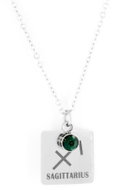 Bruno Sagittarius zodiac sign necklace with a stone - Necklace