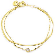 Bruno Double bracelet with rhinestone gold - Bracelet