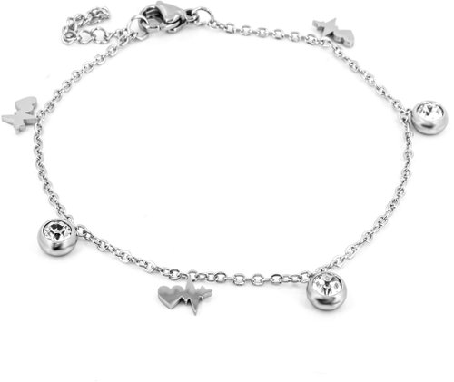 Bruno EKG CRICKET with HEART with rhinestones - Bracelet - Main image