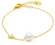 Bruno Adjustable bracelet PERLA with rhinestones gold - Bracelet