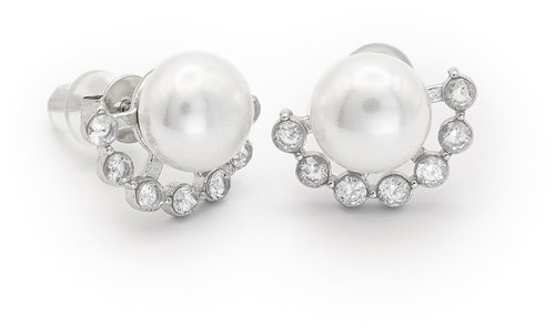 Bruno Earrings ARIEL with pearl and rhinestones - Earrings - Main image