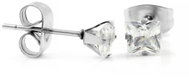 Bruno Earrings QUADRACES with a stone 0,4 cm - Earrings