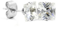 Bruno Earrings QUADRACES with a stone 0,6 cm - Earrings