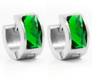 Bruno Earrings rings with rhinestone, green - Earrings