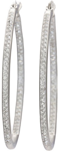 Bruno Earrings circles with rhinestones 4 cm - Earrings - Main image