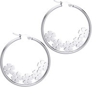 Bruno Earrings circles FLOWERS - Earrings