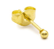 Bruno Náušnice KULIČKA gold 0,2 cm - Earrings