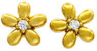 Bruno Earrings KITTEN with gold stone - Earrings