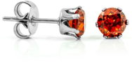 Bruno Earrings with red stone 0,5 cm - Earrings
