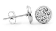 Bruno Earrings with rhinestones white - Earrings