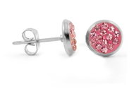 Bruno Earrings with rhinestones pink - Earrings