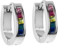 Bruno Oval earrings rings with rhinestones coloured - Earrings