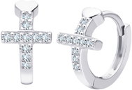 Bruno Earrings with cubic zirconia CROSSES ( Ag 925/1000, 3 g) - Earrings