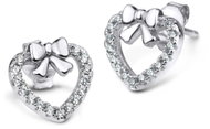 Bruno Earrings with cubic zirconia HEART WITH BUTTERFLY ( Ag 925/1000, 3 g) - Earrings