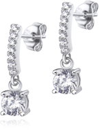 Bruno dangle earrings with cubic zirconia ( Ag 925/1000, 3 g) - Earrings