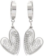 Bruno Bruno Double dangle earrings HEART with rhinestones - Earrings