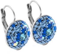 Bruno dangle rhinestone earrings blue - Earrings