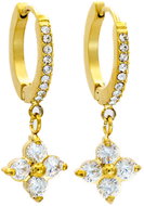 Bruno dangle earrings STAR with rhinestones gold - Earrings