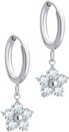 Bruno dangle earrings FLOWER with rhinestones - Earrings