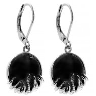 Bruno dangle earrings with rhinestone black - Earrings