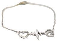 BRUNO ECG CURVE and PAW bracelet, adjustable length - Bracelet