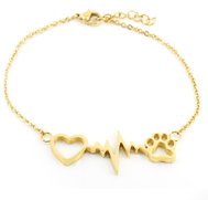 BRUNO ECG CURVE and PAW GOLD bracelet - Bracelet