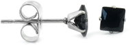 BRUNO SQUARE stud earrings with black crystal 0.4cm - Earrings