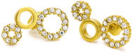 BRUNO GOLD CIRCLE earrings with stones - Earrings