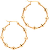 BRUNO rose GOLD ball hoop earrings - Earrings