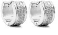 BRUNO sandblasted hoop earrings, 1.3cm diameter - Earrings