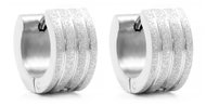 BRUNO Sandblasted hoop earrings, diameter 1.4cm - Earrings