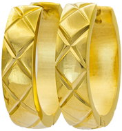 BRUNO patterned hoop earrings GOLD - Earrings
