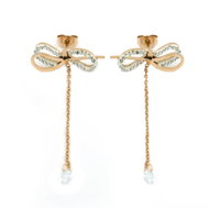 BRUNO rose GOLD BOW earrings - Earrings
