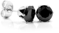 BRUNO black stone earrings 0.5cm - Earrings