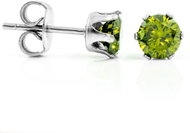 BRUNO earrings with green crystal 0.5cm - Earrings