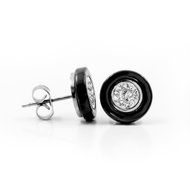 BRUNO black crystal earrings - Earrings