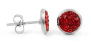 BRUNO earrings with red stones - Earrings