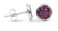 BRUNO Earrings with purple stones - Earrings