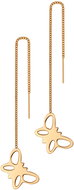 BRUNO rose GOLD BUTTERFLY pull through chain earrings - Earrings