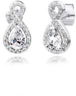 BRUNO LUXURY DROP silver earrings with zircons (Ag 925/1000, 1g) - Earrings