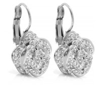 BRUNO FLOWER drop earrings with crystals - Earrings
