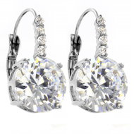 BRUNO drop earrings with crystals, 1.2cm diameter - Earrings