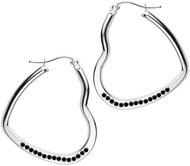 BRUNO SRDCE dangling earrings with black stones - Earrings
