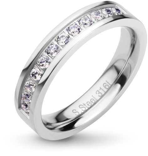 BRUNO Prsten s kamínky vel. 8 (EU 56,5-58,5) - Ring - Main image