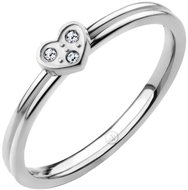 BRUNO Ring Herz mit Steinen Gr. 9 (EU 59-61) - Ring