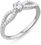 BRUNO Stříbrný prsten Princess se zirkony vel. 5 (EU 49-51) (Ag 925/1000, 2 g) - Ring