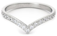 BRUNO Zarter Ring "Pfeil" mit Steinen Gr. 9 (EU 59-61) - Ring