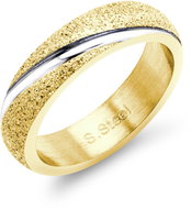 BRUNO Pískovaný prsten s drážkou Gold vel. 9 (EU 59-61) - Ring